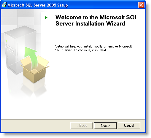 Установка Microsoft SQL Server 2005 Express Edition